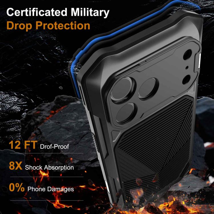Custodia per telefono impermeabile IP65 con struttura in metallo rinforzato., For iPhone 17 Pro Max, For iPhone 17 Pro, For iPhone 17, For iPhone Air