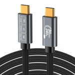 Cavo di ricarica rapida WG240 da USB/Type-C a Type-C Thunderbolt 5 da 240 W a 240 Gbps, WG240
