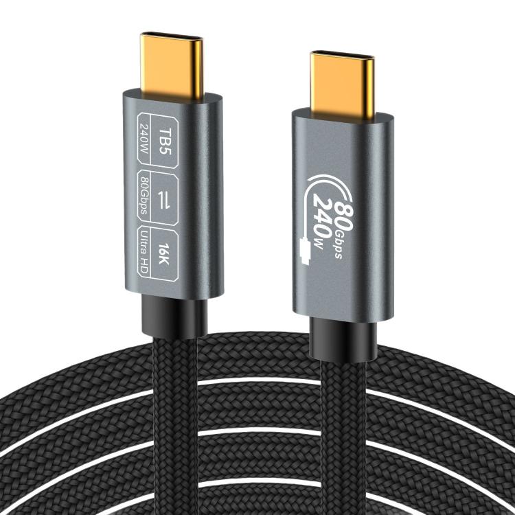 Cavo di ricarica rapida WG240 da USB/Type-C a Type-C Thunderbolt 5 da 240 W a 240 Gbps, WG240