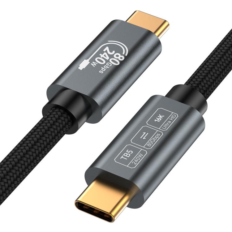 Cavo di ricarica rapida WG240 da USB/Type-C a Type-C Thunderbolt 5 da 240 W a 240 Gbps, WG240