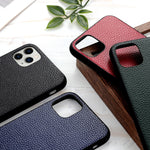 Custodia pieghevole in vera pelle per iPhone compatibili