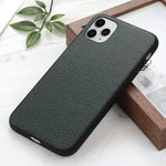 Custodia pieghevole in vera pelle per iPhone compatibili