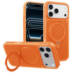 Custodia per telefono con supporto magnetico girevole e sensazione di pelle di gelato, For iPhone 17 Pro Max, For iPhone 17 Pro, For iPhone 17