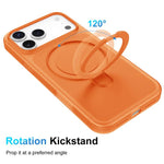 Custodia per telefono con supporto magnetico girevole e sensazione di pelle di gelato, For iPhone 17 Pro Max, For iPhone 17 Pro, For iPhone 17