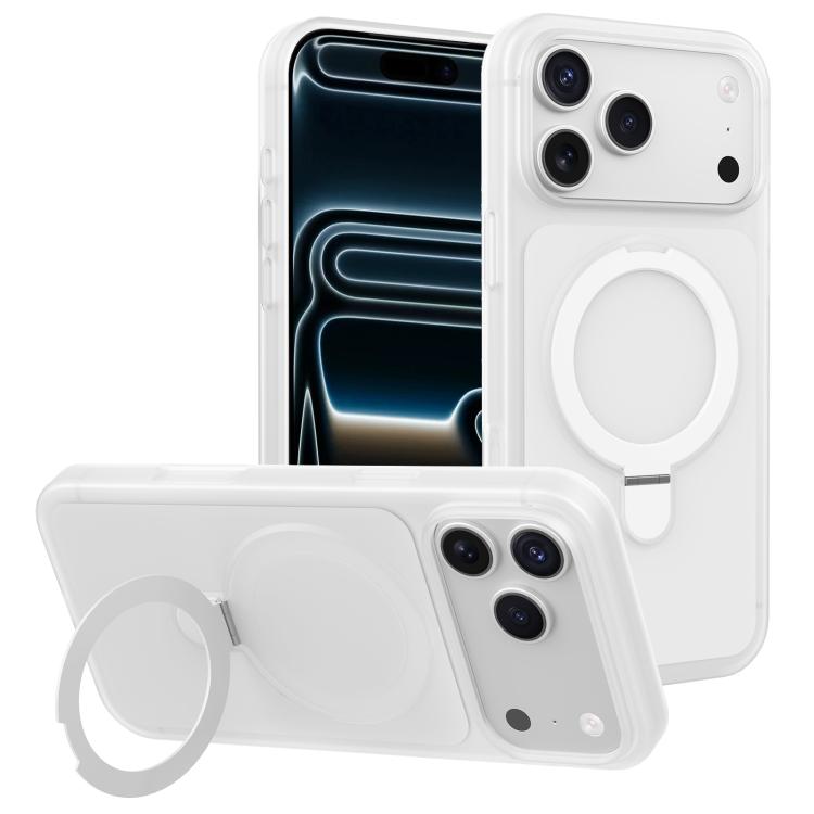 Custodia per telefono con supporto magnetico girevole e sensazione di pelle di gelato, For iPhone 17 Pro Max, For iPhone 17 Pro, For iPhone 17