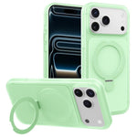 Custodia per telefono con supporto magnetico girevole e sensazione di pelle di gelato, For iPhone 17 Pro Max, For iPhone 17 Pro, For iPhone 17