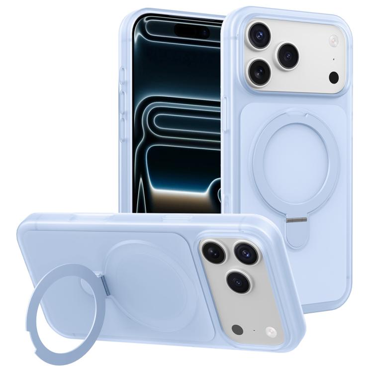 Custodia per telefono con supporto magnetico girevole e sensazione di pelle di gelato, For iPhone 17 Pro Max, For iPhone 17 Pro, For iPhone 17