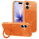 Custodia per telefono con supporto magnetico girevole e sensazione di pelle di gelato, For iPhone 17 Pro Max, For iPhone 17 Pro, For iPhone 17