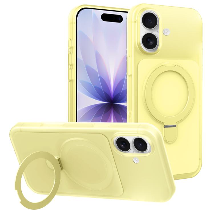 Custodia per telefono con supporto magnetico girevole e sensazione di pelle di gelato, For iPhone 17 Pro Max, For iPhone 17 Pro, For iPhone 17