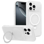 Custodia per telefono con supporto magnetico girevole e sensazione di pelle di gelato, For iPhone 16 Pro Max, For iPhone 16 Pro, For iPhone 16