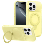 Custodia per telefono con supporto magnetico girevole e sensazione di pelle di gelato, For iPhone 16 Pro Max, For iPhone 16 Pro, For iPhone 16