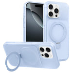 Custodia per telefono con supporto magnetico girevole e sensazione di pelle di gelato, For iPhone 16 Pro Max, For iPhone 16 Pro, For iPhone 16