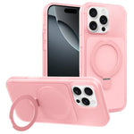 Custodia per telefono con supporto magnetico girevole e sensazione di pelle di gelato, For iPhone 16 Pro Max, For iPhone 16 Pro, For iPhone 16