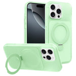 Custodia per telefono con supporto magnetico girevole e sensazione di pelle di gelato, For iPhone 16 Pro Max, For iPhone 16 Pro, For iPhone 16