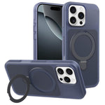 Custodia per telefono con supporto magnetico girevole e sensazione di pelle di gelato, For iPhone 16 Pro Max, For iPhone 16 Pro, For iPhone 16