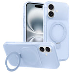 Custodia per telefono con supporto magnetico girevole e sensazione di pelle di gelato, For iPhone 16 Pro Max, For iPhone 16 Pro, For iPhone 16