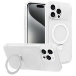 Custodia per telefono con supporto magnetico girevole e sensazione di pelle di gelato, For iPhone 15 Pro Max, For iPhone 15 Pro, For iPhone 15