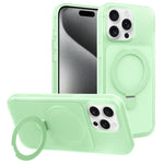 Custodia per telefono con supporto magnetico girevole e sensazione di pelle di gelato, For iPhone 15 Pro Max, For iPhone 15 Pro, For iPhone 15