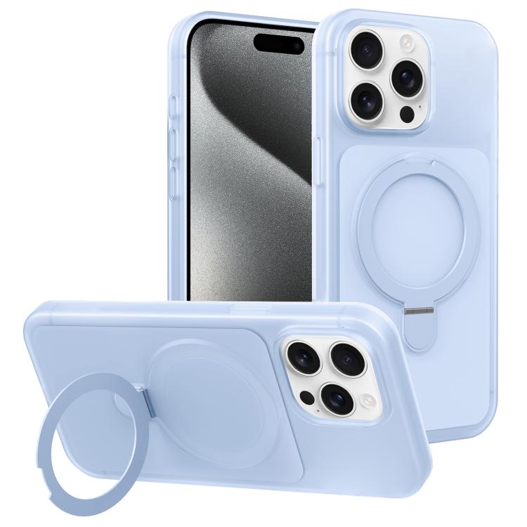 Custodia per telefono con supporto magnetico girevole e sensazione di pelle di gelato, For iPhone 15 Pro Max, For iPhone 15 Pro, For iPhone 15