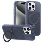 Custodia per telefono con supporto magnetico girevole e sensazione di pelle di gelato, For iPhone 15 Pro Max, For iPhone 15 Pro, For iPhone 15