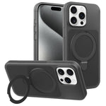 Custodia per telefono con supporto magnetico girevole e sensazione di pelle di gelato, For iPhone 15 Pro Max, For iPhone 15 Pro, For iPhone 15