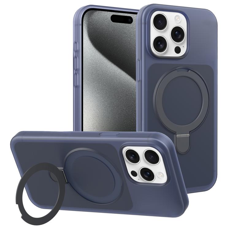 Custodia per telefono con supporto magnetico girevole e sensazione di pelle di gelato, For iPhone 15 Pro Max, For iPhone 15 Pro, For iPhone 15