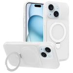 Custodia per telefono con supporto magnetico girevole e sensazione di pelle di gelato, For iPhone 15 Pro Max, For iPhone 15 Pro, For iPhone 15