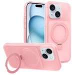 Custodia per telefono con supporto magnetico girevole e sensazione di pelle di gelato, For iPhone 15 Pro Max, For iPhone 15 Pro, For iPhone 15
