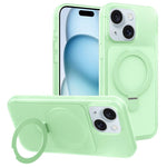 Custodia per telefono con supporto magnetico girevole e sensazione di pelle di gelato, For iPhone 15 Pro Max, For iPhone 15 Pro, For iPhone 15