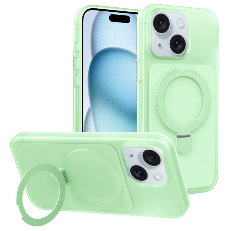Custodia per telefono con supporto magnetico girevole e sensazione di pelle di gelato, For iPhone 15 Pro Max, For iPhone 15 Pro, For iPhone 15