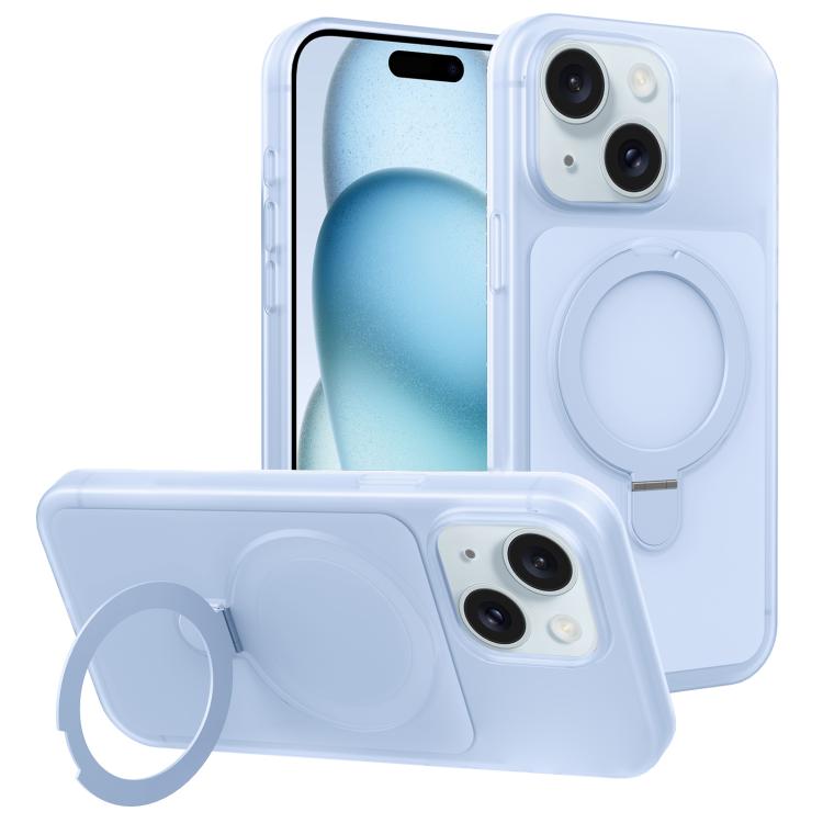 Custodia per telefono con supporto magnetico girevole e sensazione di pelle di gelato, For iPhone 15 Pro Max, For iPhone 15 Pro, For iPhone 15