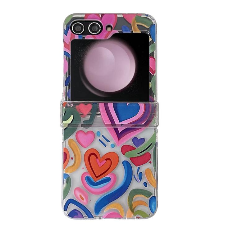 Cover per telefono con motivo battito cardiaco arcobaleno, For Samsung Galaxy Z Flip7 5G, For Samsung Galaxy Z Flip6/5