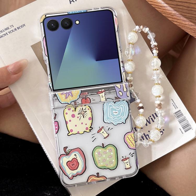 Custodia per telefono antiurto con motivo a mela dipinta e cinturino, For Samsung Galaxy Z Flip7 5G, For Samsung Galaxy Z Flip6/5