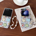 Custodia per telefono antiurto con motivo a mela dipinta e cinturino, For Samsung Galaxy Z Flip7 5G, For Samsung Galaxy Z Flip6/5