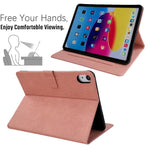 Custodia per tablet smart in ecopelle con motivo gazza in rilievo, For iPad 2025 / 2022, For iPad mini 2024 / mini 6, For iPad 10.2 2021 / Air 10.5