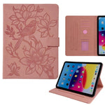 Custodia per tablet smart in ecopelle con motivo gazza in rilievo, For iPad 2025 / 2022, For iPad mini 2024 / mini 6, For iPad 10.2 2021 / Air 10.5