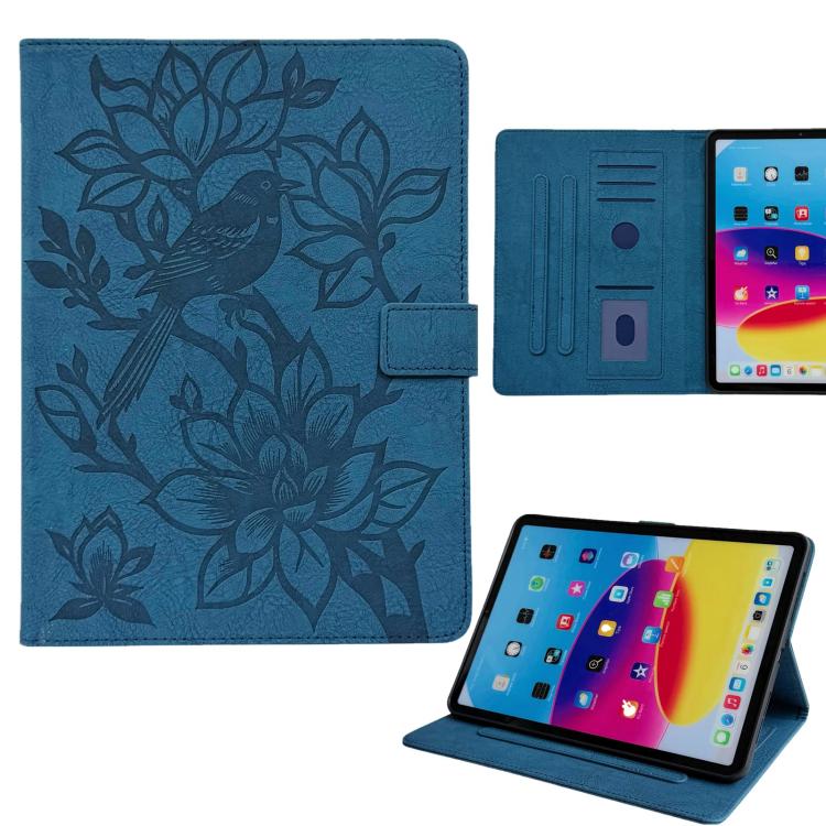 Custodia per tablet smart in ecopelle con motivo gazza in rilievo, For iPad 2025 / 2022, For iPad mini 2024 / mini 6, For iPad 10.2 2021 / Air 10.5