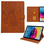 Custodia per tablet smart in ecopelle con motivo gazza in rilievo, For iPad 2025 / 2022, For iPad mini 2024 / mini 6, For iPad 10.2 2021 / Air 10.5