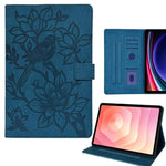Custodia per tablet in ecopelle con motivo a gazza in rilievo, For Samsung Galaxy Tab A11+ / A9+, For Samsung Galaxy Tab A11 / A9, For Samsung Galaxy Tab A8 2021 X200, For Samsung Galaxy Tab A7 Lite T220