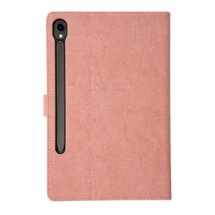 Custodia per tablet smart in ecopelle con motivo gazza in rilievo, For Samsung Galaxy Tab S10 FE / S9 FE, For Samsung Galaxy Tab S11, For Samsung Galaxy Tab S10 / S9 / S8