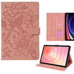Custodia per tablet smart in ecopelle con motivo gazza in rilievo, For Samsung Galaxy Tab S10 FE / S9 FE, For Samsung Galaxy Tab S11, For Samsung Galaxy Tab S10 / S9 / S8