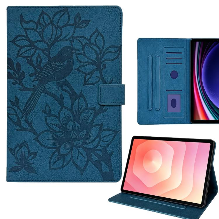 Custodia per tablet smart in ecopelle con motivo gazza in rilievo, For Samsung Galaxy Tab S10 FE / S9 FE, For Samsung Galaxy Tab S11, For Samsung Galaxy Tab S10 / S9 / S8