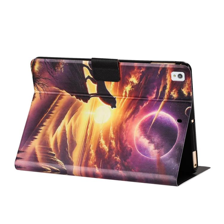 Custodia per tablet smart in ecopelle con texture litchi e verniciatura Voltage., For iPad 10.2 2021 / 10.5 2019, For iPad 9.7 2018 / 2017