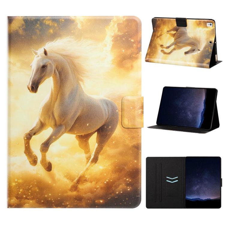 Custodia per tablet smart in ecopelle con texture litchi e verniciatura Voltage., For iPad 10.2 2021 / 10.5 2019, For iPad 9.7 2018 / 2017