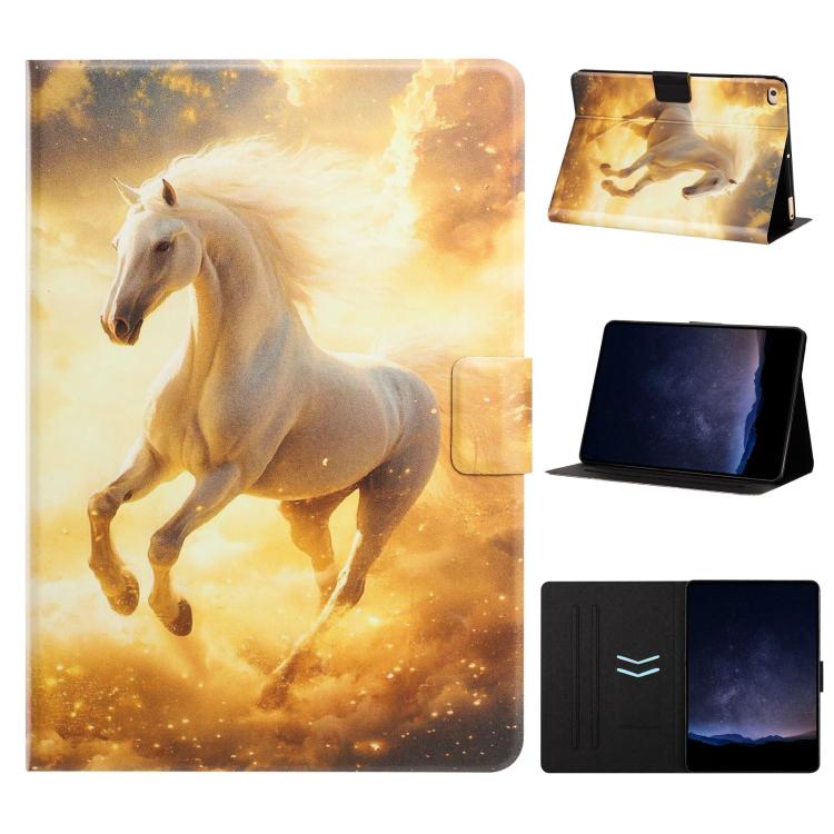 Custodia per tablet smart in ecopelle con texture litchi e verniciatura Voltage., For iPad 10.2 2021 / 10.5 2019, For iPad 9.7 2018 / 2017