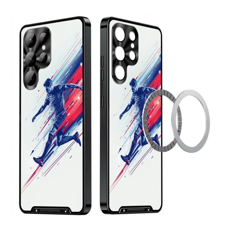 Custodia per telefono antiurto con cornice in metallo, stampa a colori UA e design magnetico., For Samsung Galaxy S25 Ultra 5G