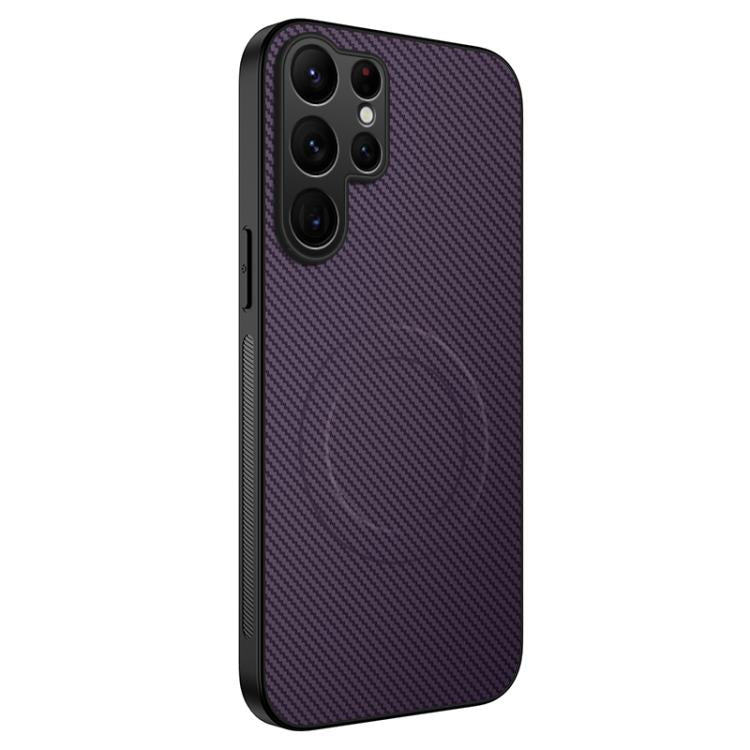 Custodia per telefono ibrida in PC e TPU con texture in fibra di carbonio magnetica serie WANLONFENG TQ, For Samsung Galaxy S25+ 5G, For Samsung Galaxy S25 Ultra 5G, For Samsung Galaxy S24 Ultra 5G, For Samsung Galaxy S24+ 5G, For Samsung Galaxy S24 5G...