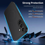 Custodia per telefono WANLONFENG serie TQ1 con texture in fibra di carbonio magnetica e 2 pellicole protettive per lo schermo., For Samsung Galaxy S26+ 5G, For Samsung Galaxy S26 Ultra 5G, For Samsung Galaxy S26 5G, For Samsung Galaxy S25 FE 5G        ...