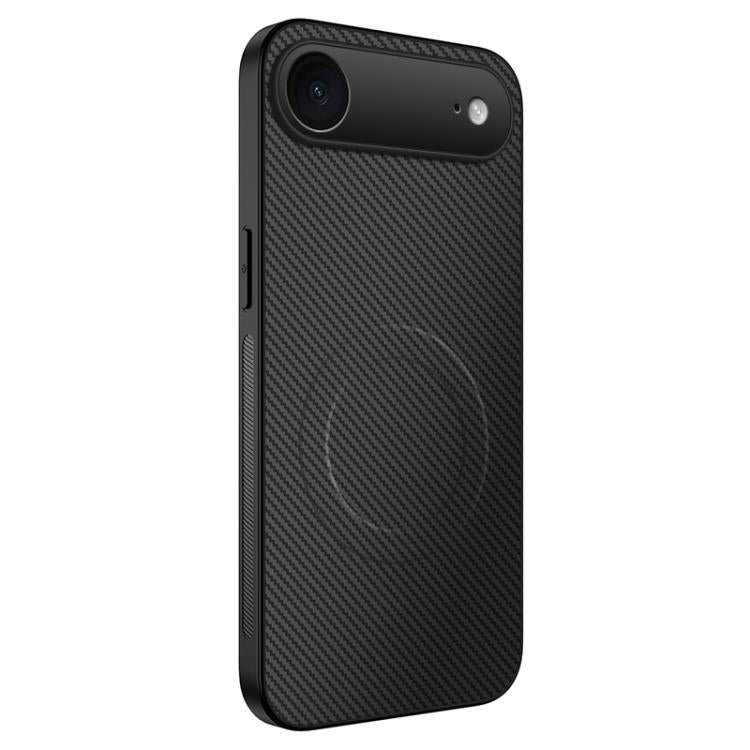 Custodia per telefono ibrida in PC e TPU con texture in fibra di carbonio magnetica serie WANLONFENG TQ, For iPhone 17e / 16e, For iPhone 17 Pro Max, For iPhone 17 Pro, For iPhone 17, For iPhone Air, For iPhone 16 Pro Max