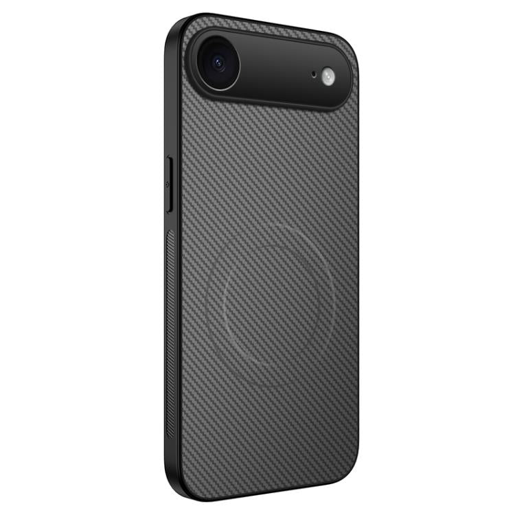 Custodia per telefono ibrida in PC e TPU con texture in fibra di carbonio magnetica serie WANLONFENG TQ, For iPhone 17e / 16e, For iPhone 17 Pro Max, For iPhone 17 Pro, For iPhone 17, For iPhone Air, For iPhone 16 Pro Max